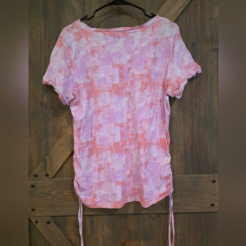 Gloria Vanderbilt Rouched Rinestone Top- Size Medium - Picture 3 of 4